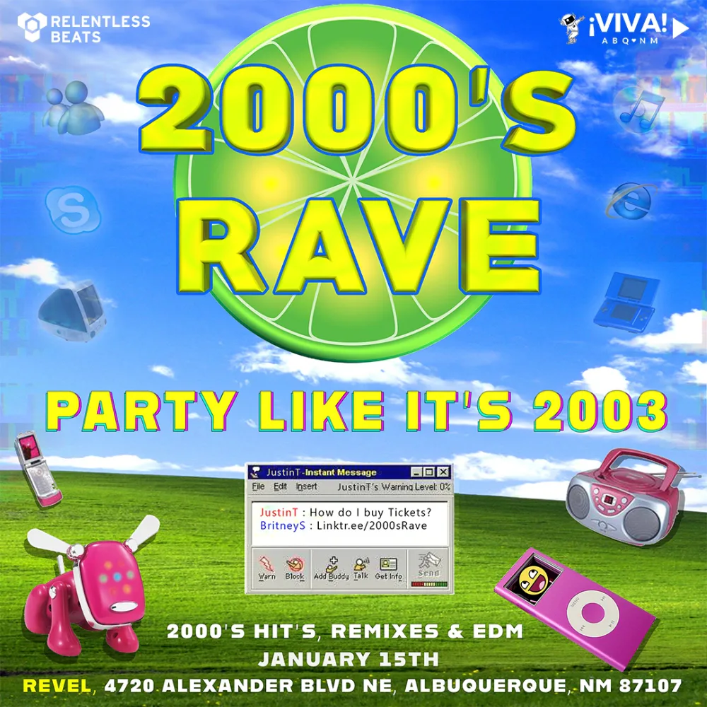 2000s Rave — event flyer