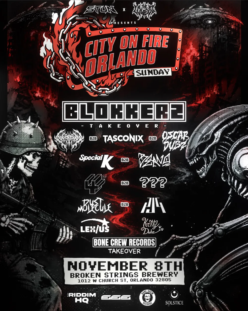City On Fire: Blokkerz / Sunday artwork