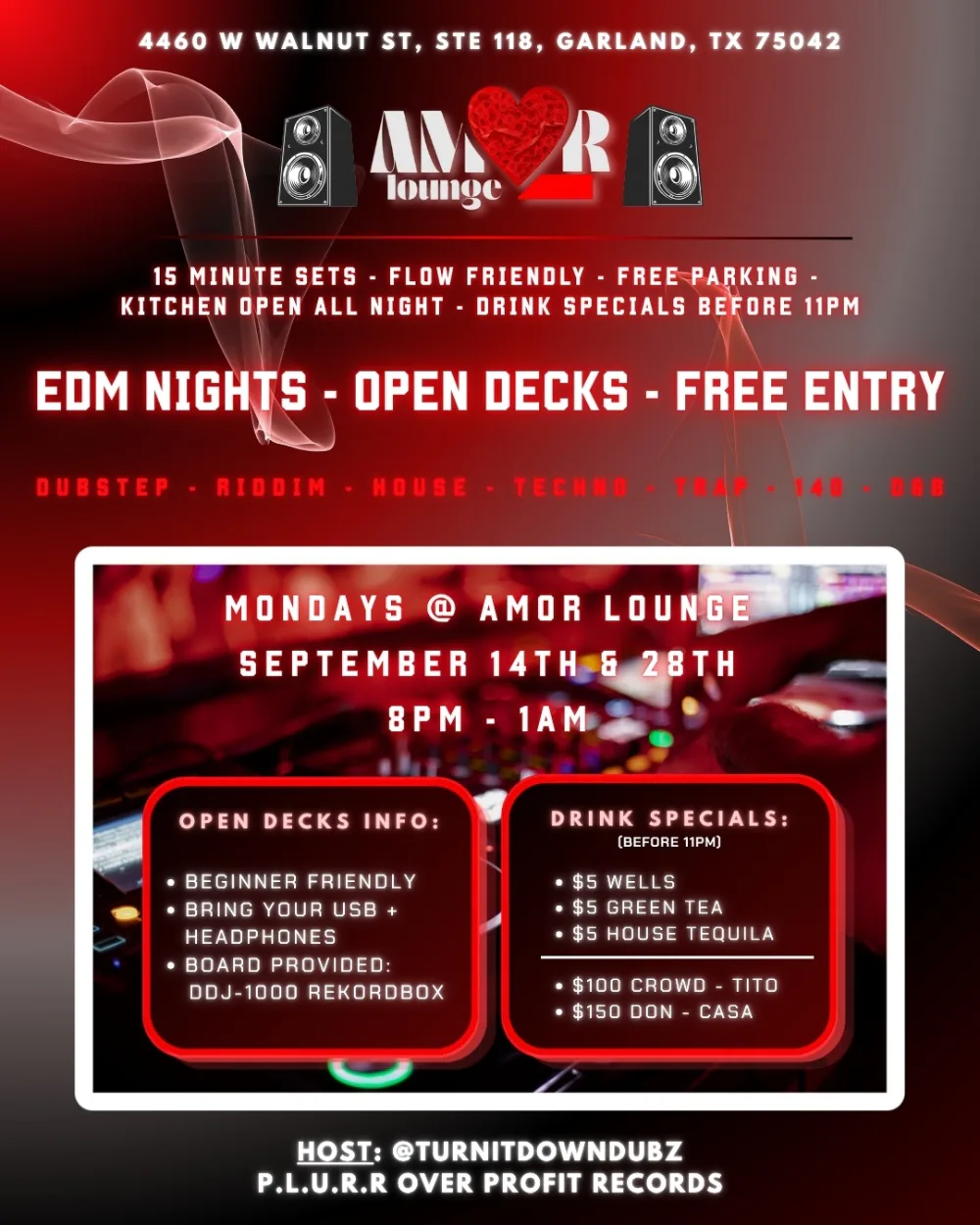 Monday EDM Nights - OPEN DECKS — event flyer