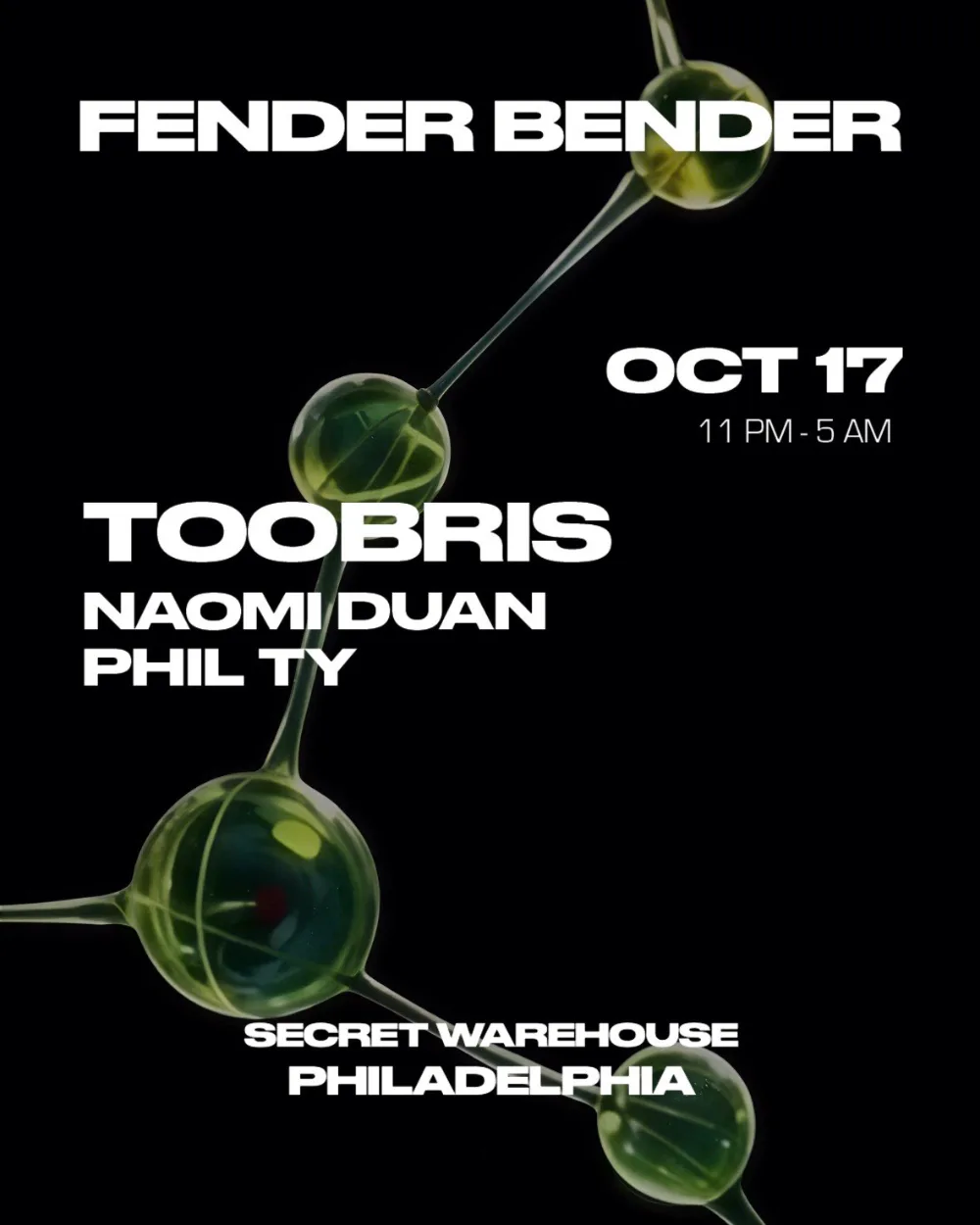 FENDER BENDER — event flyer