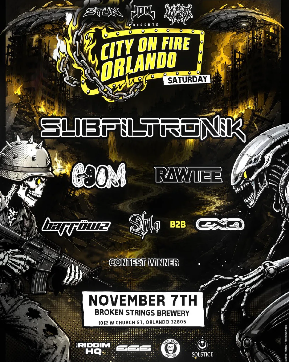 City On Fire: Subfiltronik / Saturday artwork
