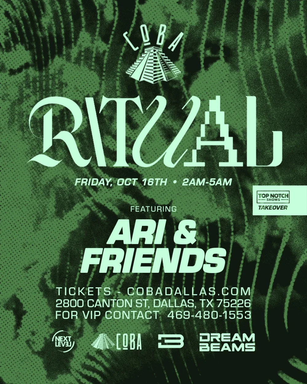 Ritual at Coba After Hours — event flyer