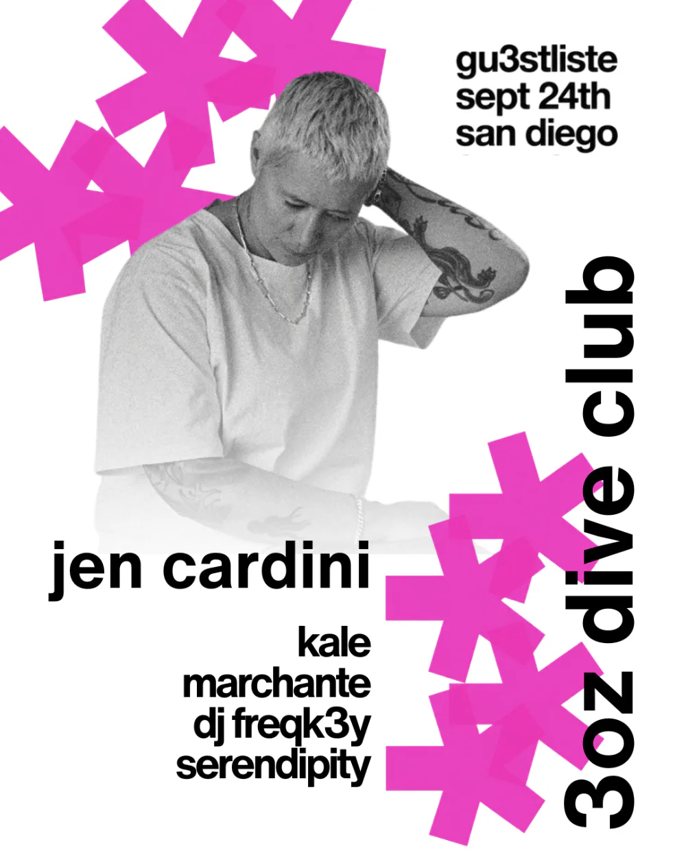 GU3ST LISTE — event flyer