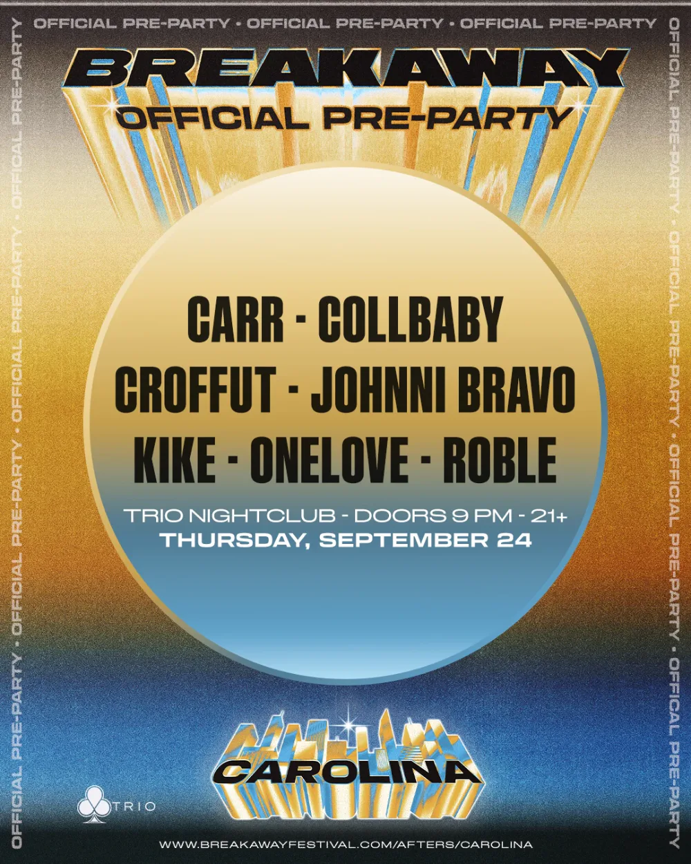 Breakaway Pre-Party — event flyer