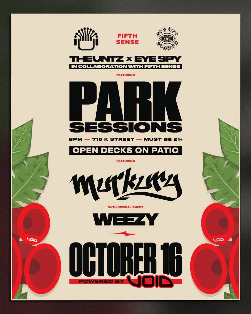 Park Sessions — event flyer