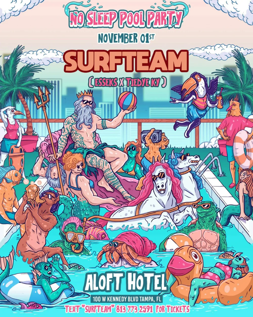 No Sleep Pool Party:SURFTEAM