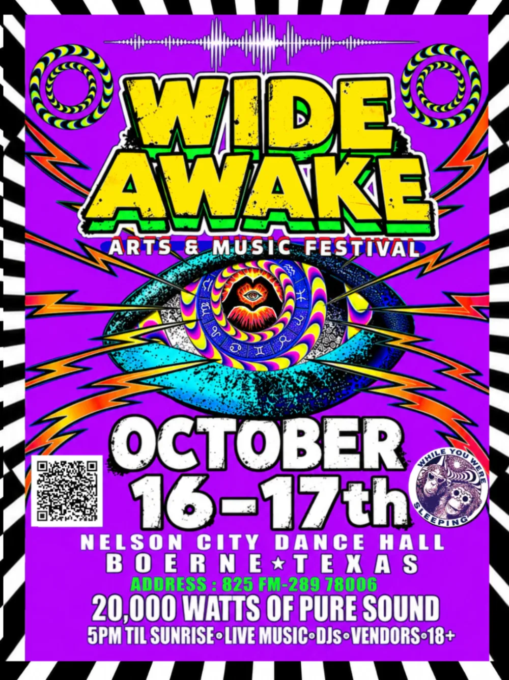 Wide Awake Arts & Music Festival — event flyer