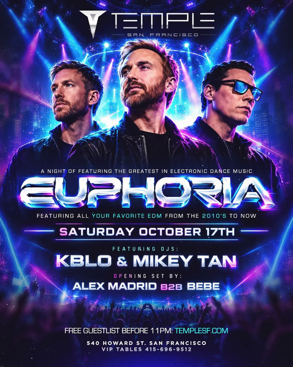 Euphoria - An EDM Tribute Party w/ Mikey Tan — event flyer