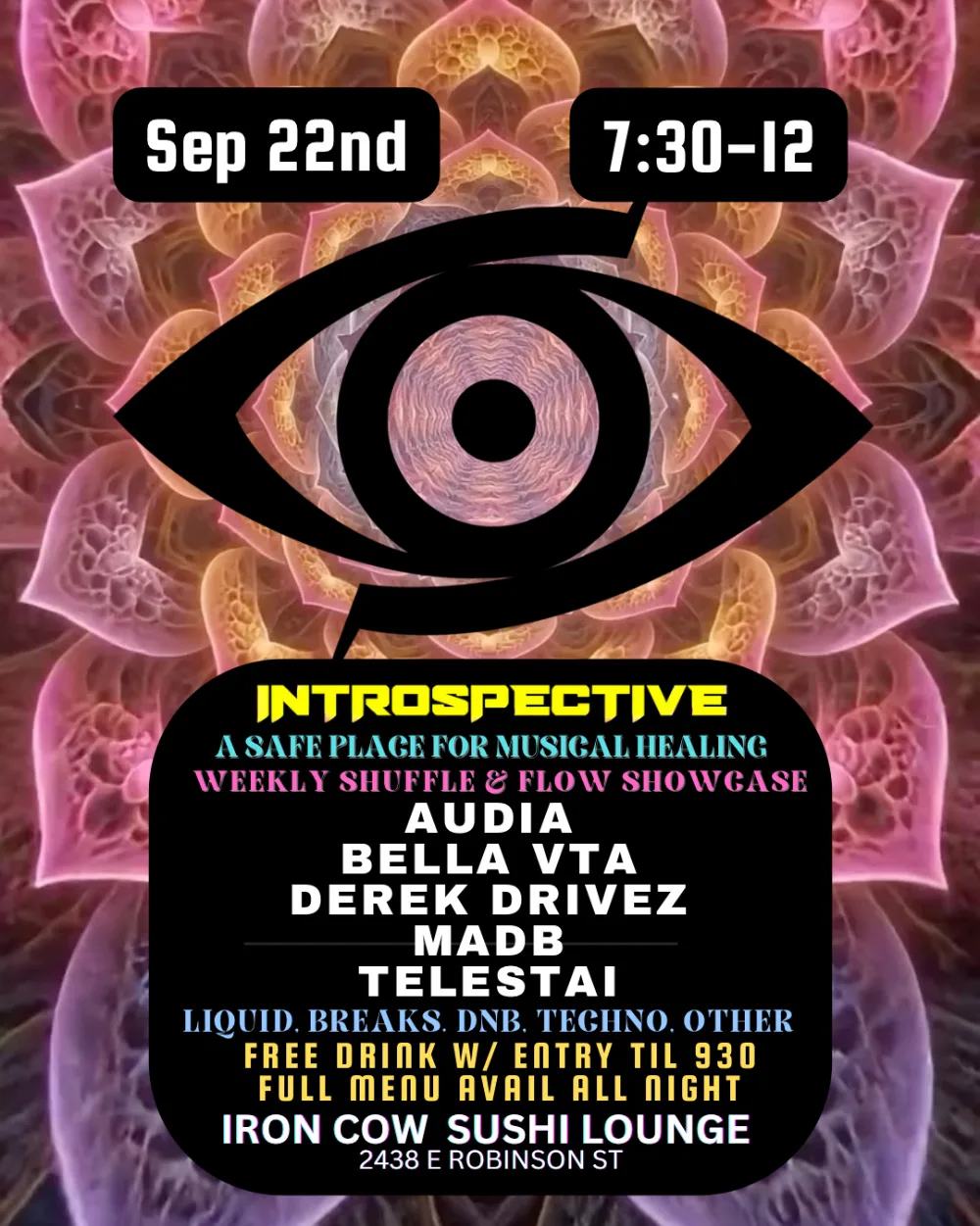 Introspective - DnB Breaks UKG Night:AUDIA. (FL),Bella Vta,madb,Derek Drivez,Telestai