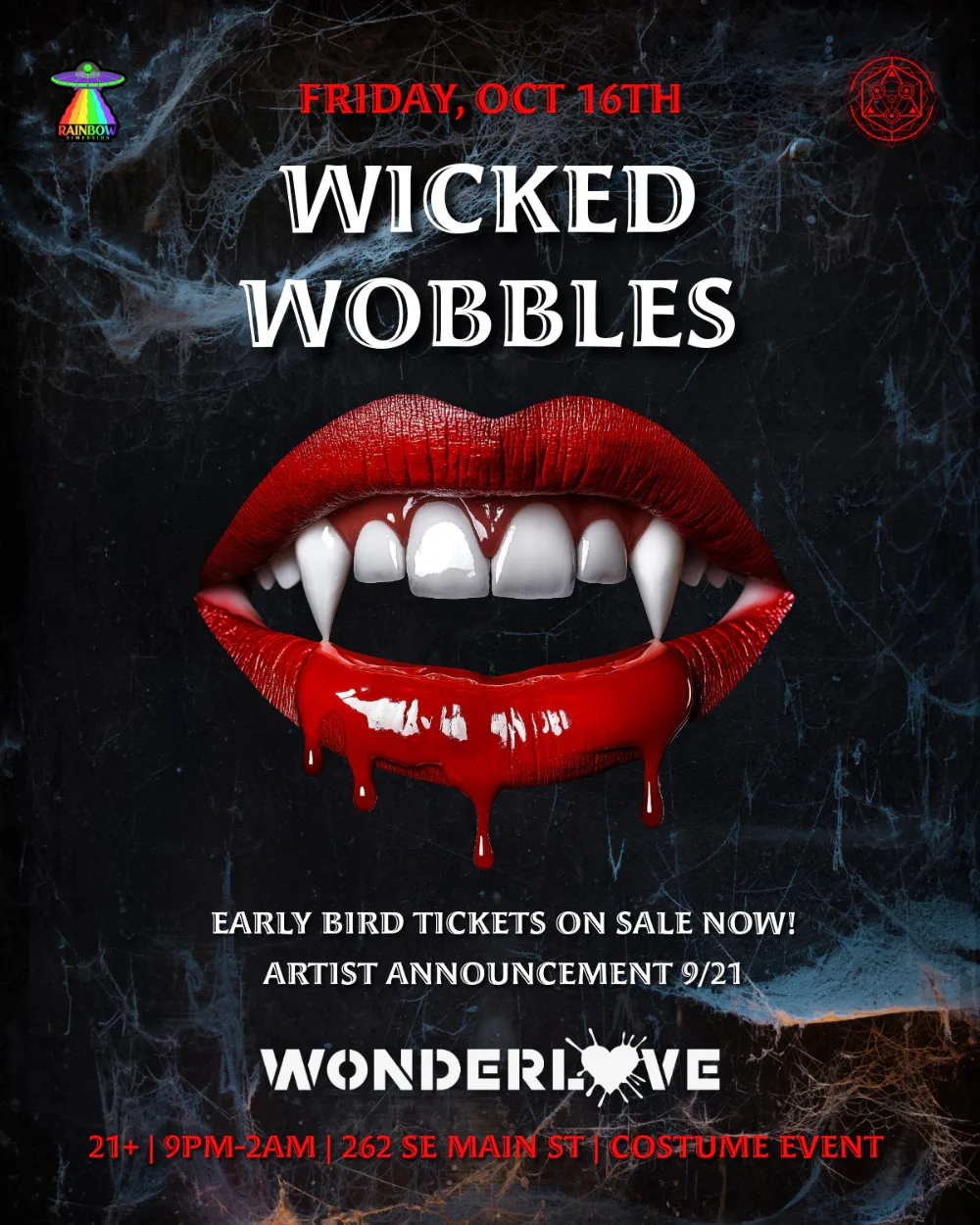 Wicked Wobbles - Costume Party! — event flyer