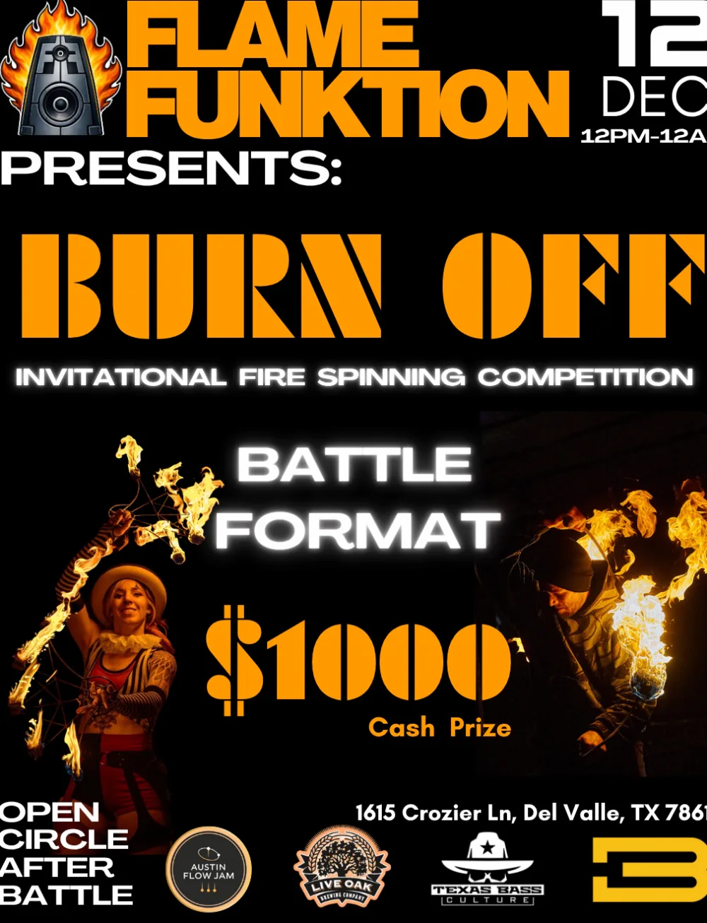 Flame Funktion — event flyer
