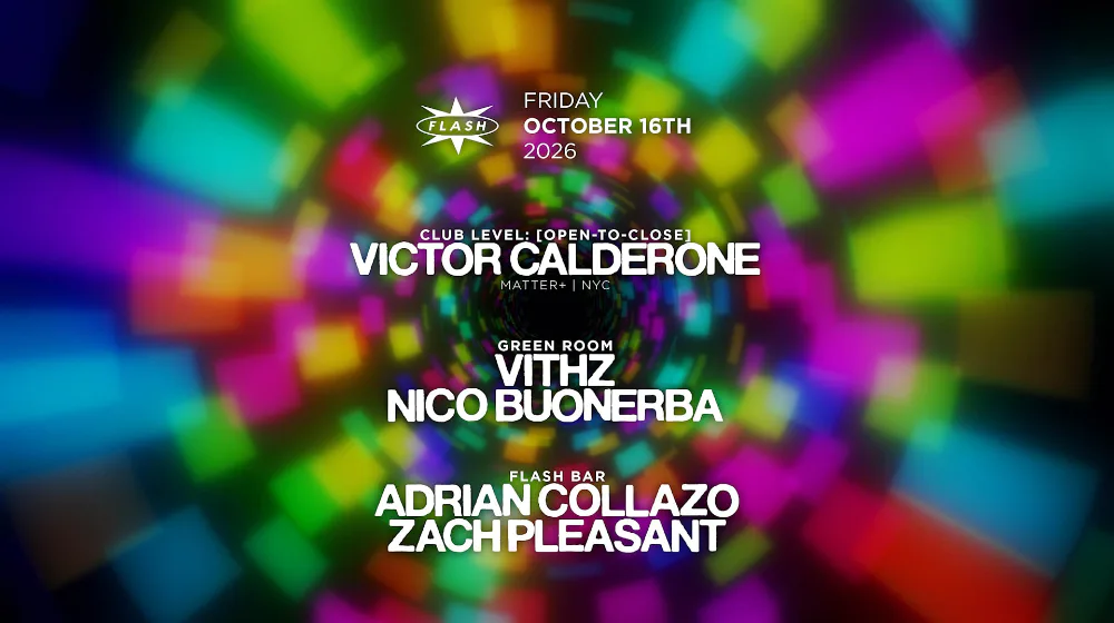 Victor Calderone, Vithz, Niccolò Buonerba — event flyer