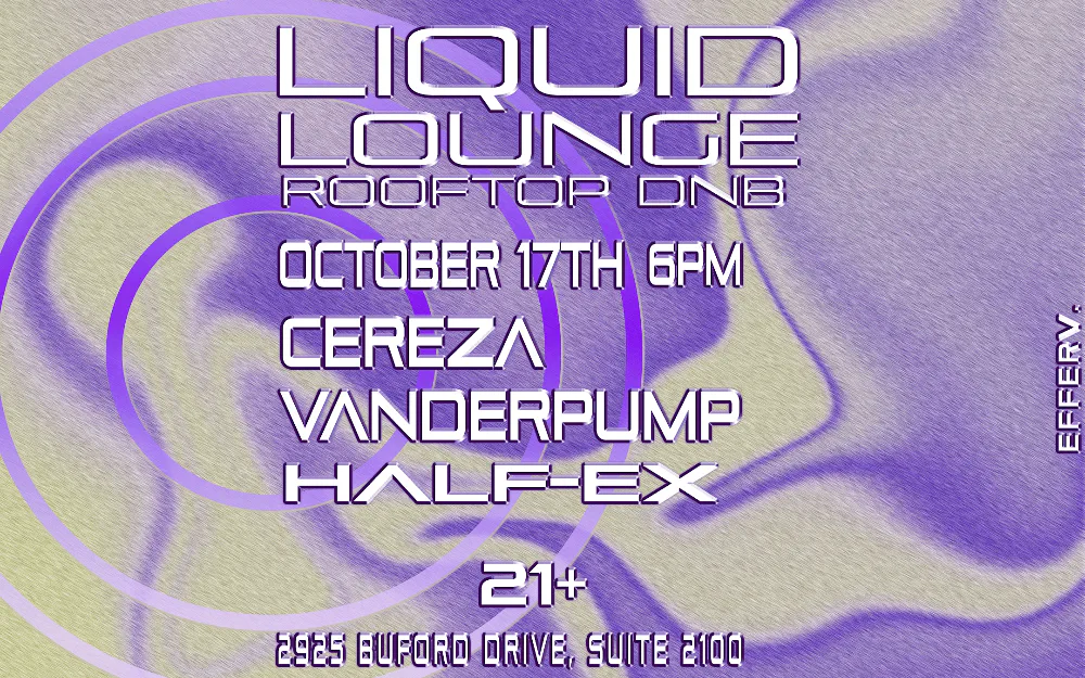 LIQUID LOUNGE [ROOFTOP DNB] — event flyer