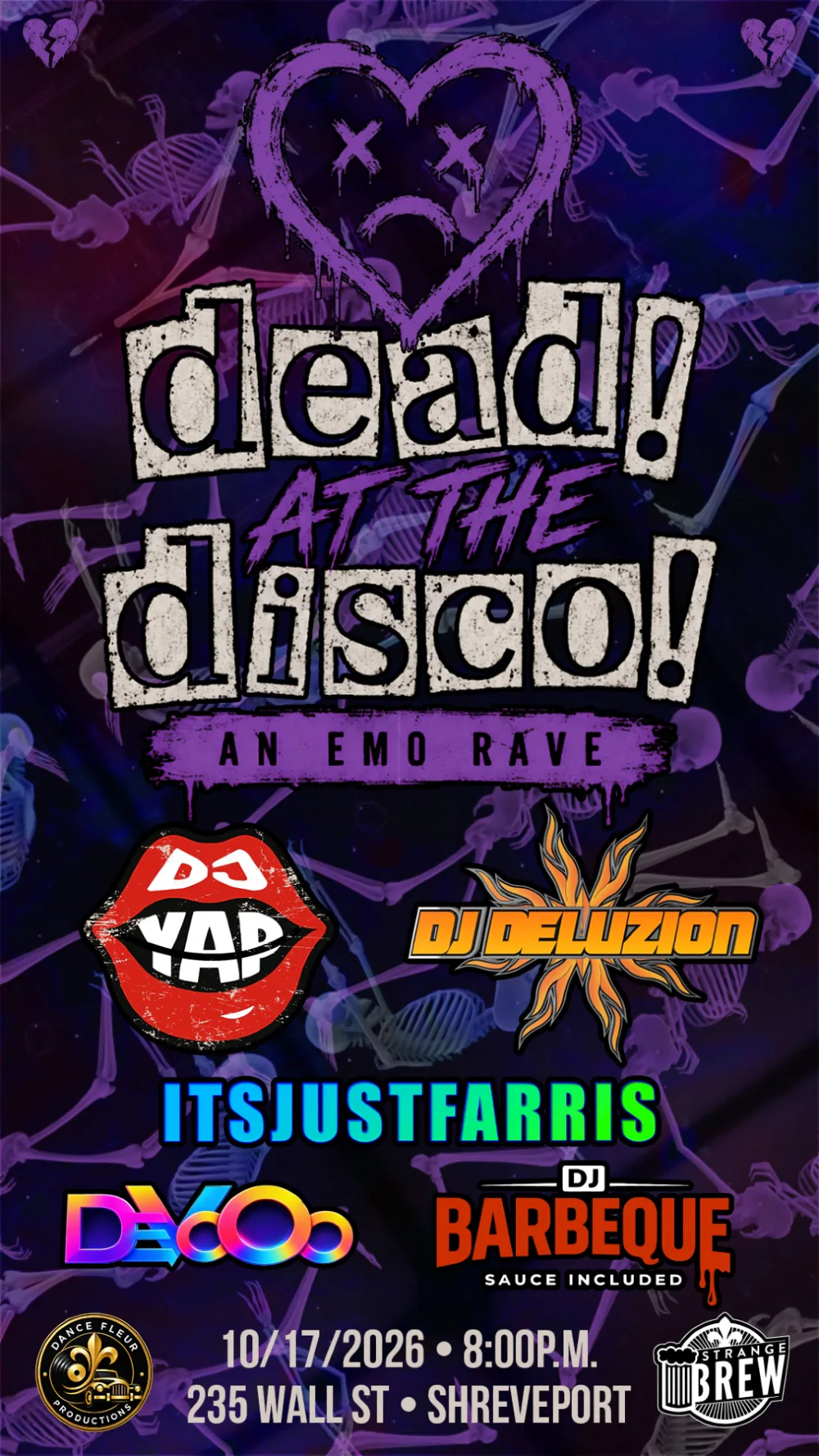 Dead! At The Disco! An EMO-RAVE — event flyer