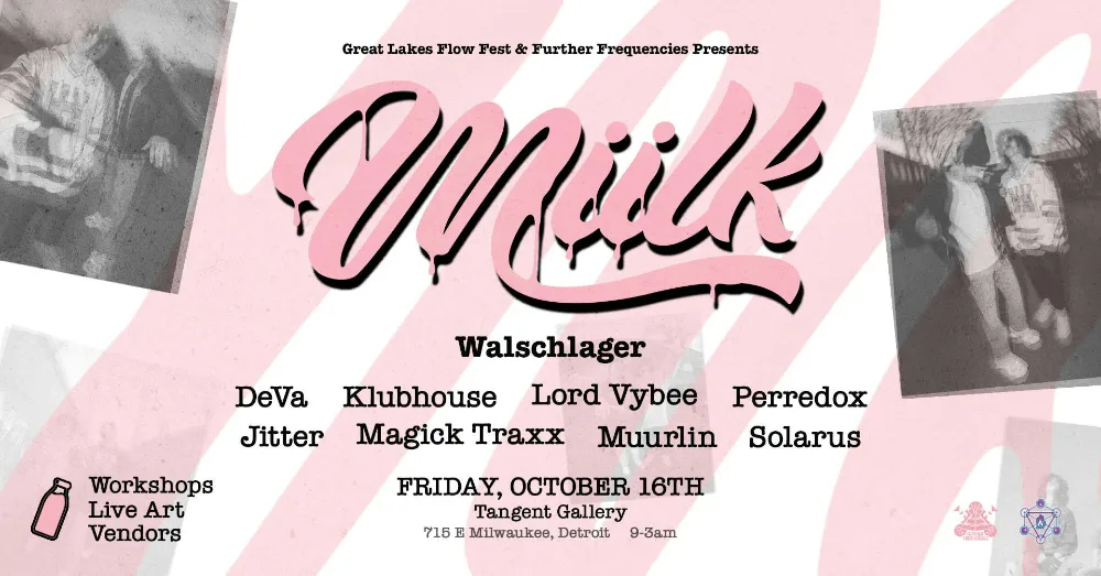 Miilk presented by Further Frequencies & GLF — event flyer