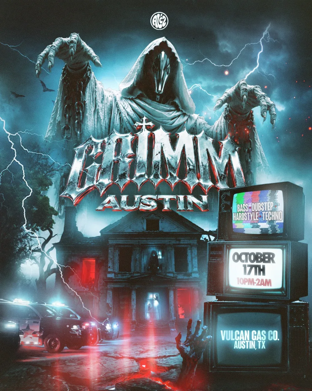 GRIMM HALLOWEEN RAVE — event flyer
