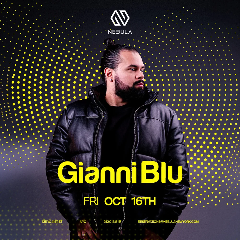 Gianni Blu — event flyer