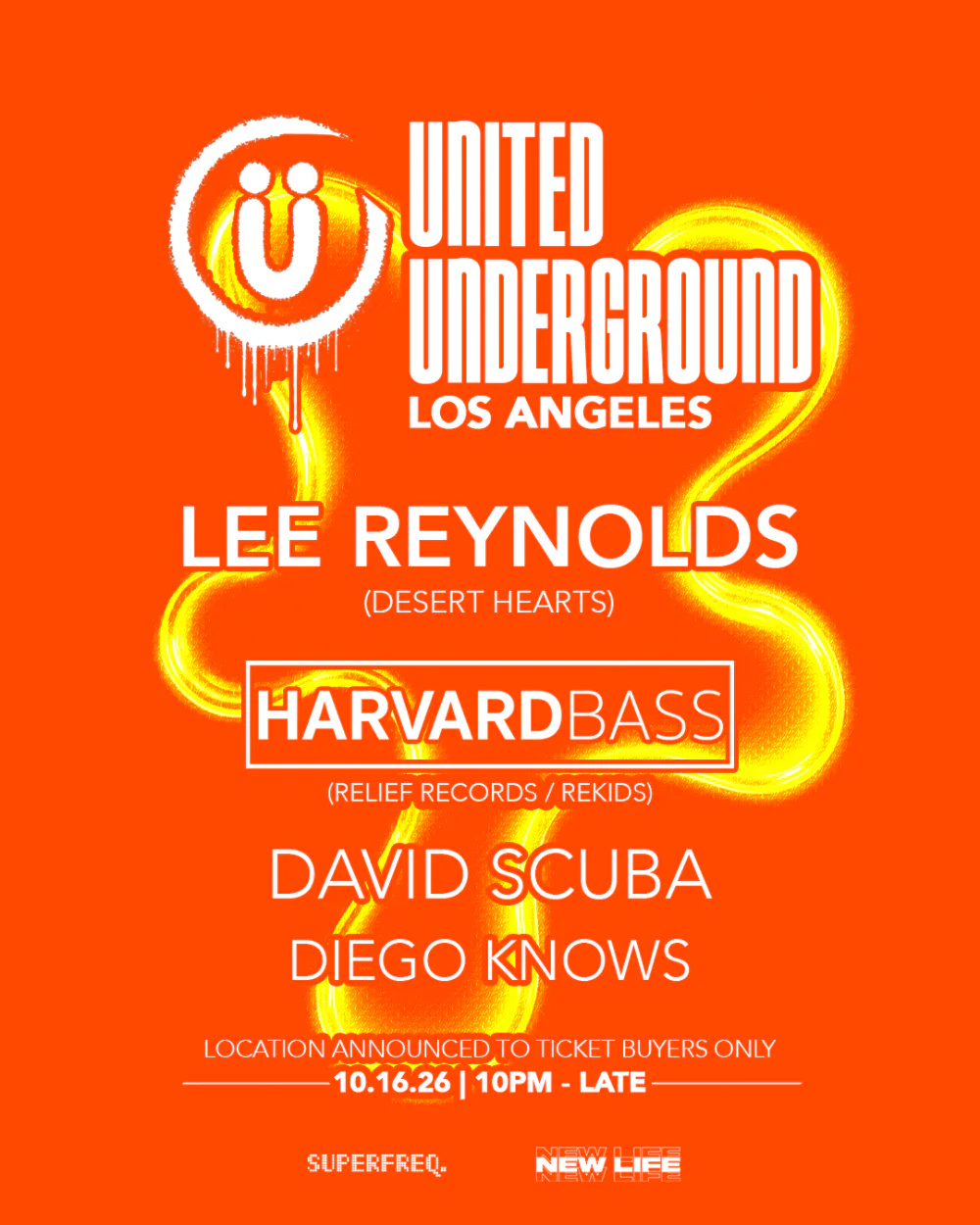 Lee Reynolds, Harvard Bass — event flyer