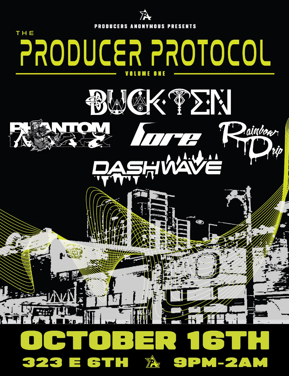 The Producer Protocol — event flyer