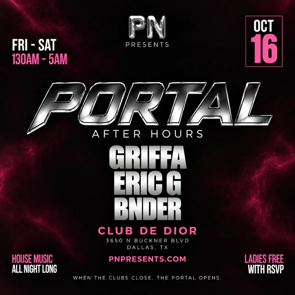 Portal Afters Ft. Griffa,, Eric G, Bnder — event flyer