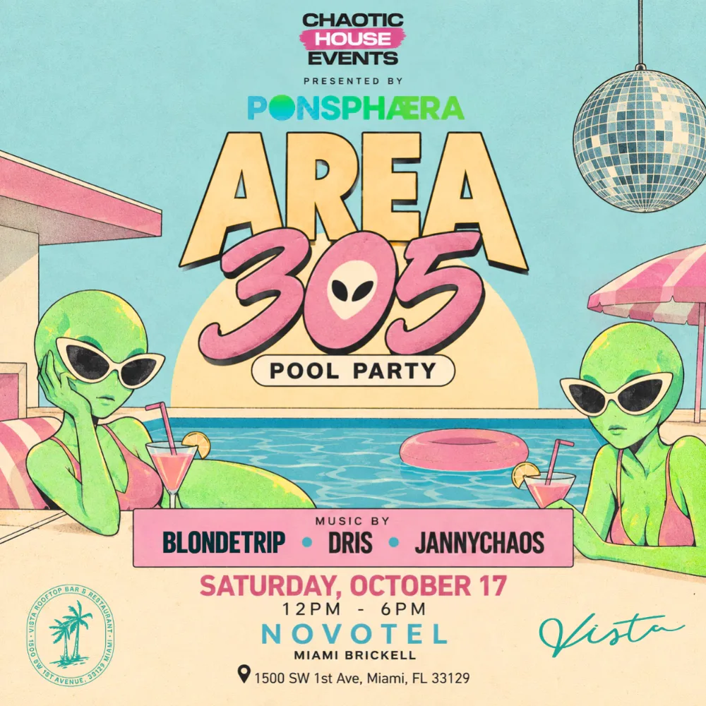 Area 305 POOL PARTY — event flyer