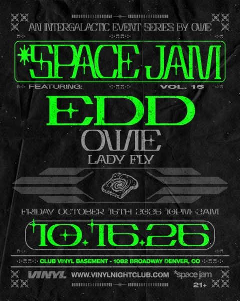 Space Jam Presents — event flyer