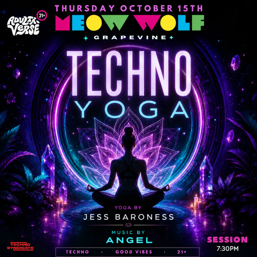 Techno Yoga — event flyer