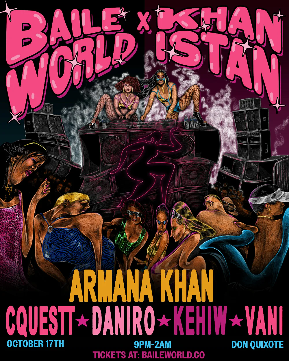 Baile World x Khanistan — event flyer