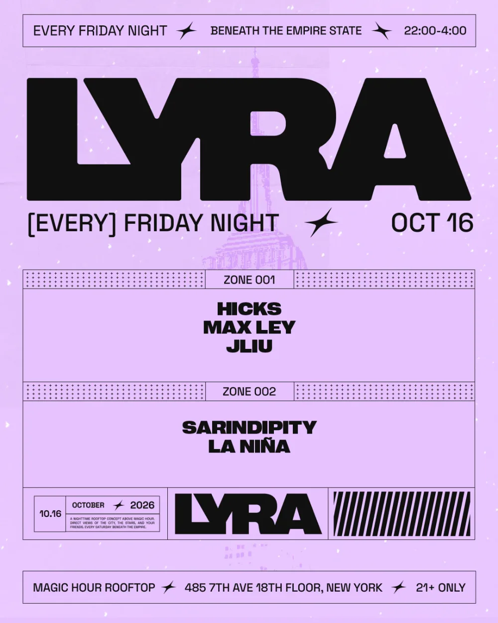 Lyra Rooftop Party — event flyer