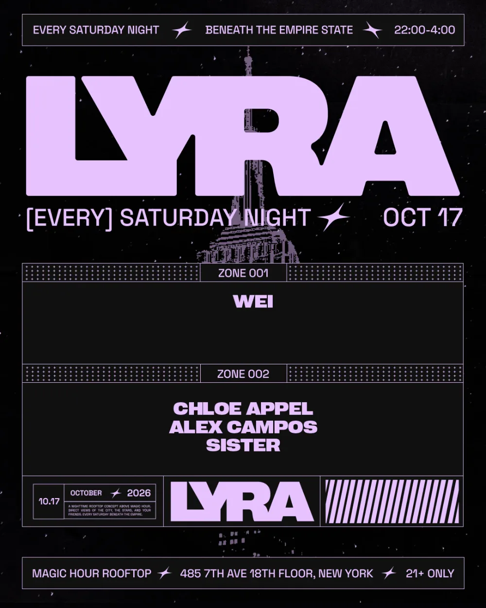 Lyra Rooftop Party — event flyer