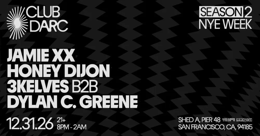 Jamie xx, Honey Dijon, 3kelves, Dylan C. Greene — event flyer