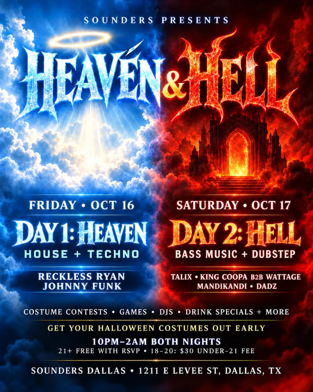 Heaven & Hell [2 Day Event] — event flyer