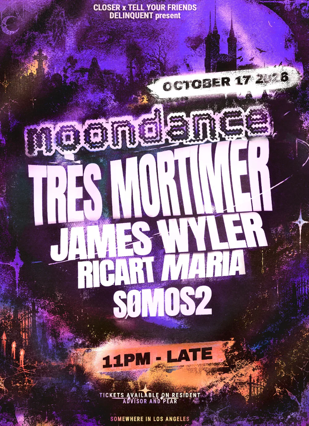 Moondance Presented By TYF x CLOSER x DELINQUENT — event flyer