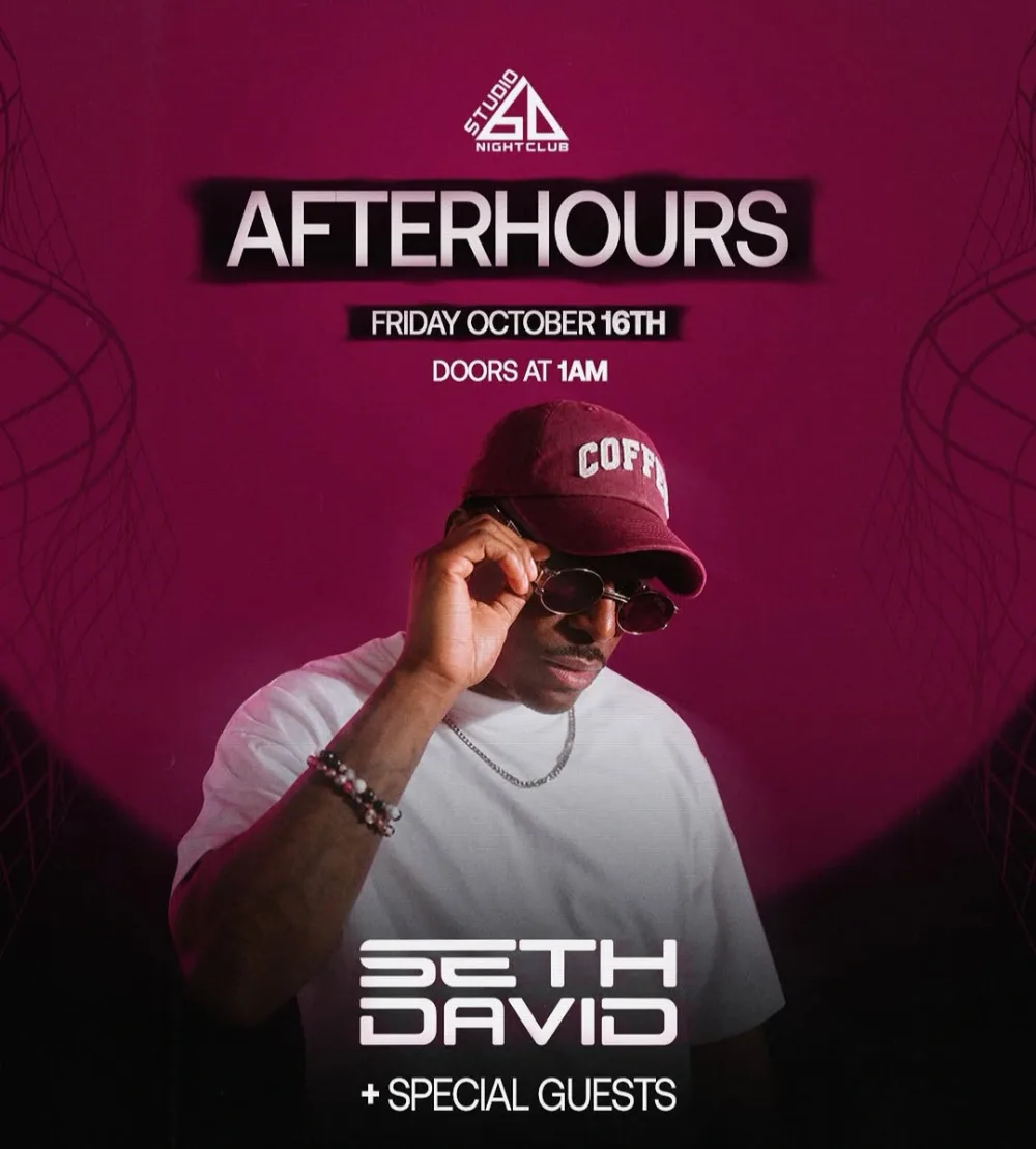 Seth David, Special Guest — event flyer