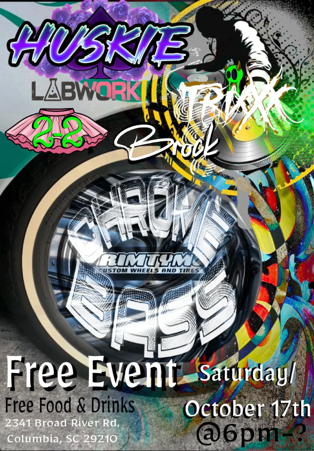 Chrome Bass — event flyer