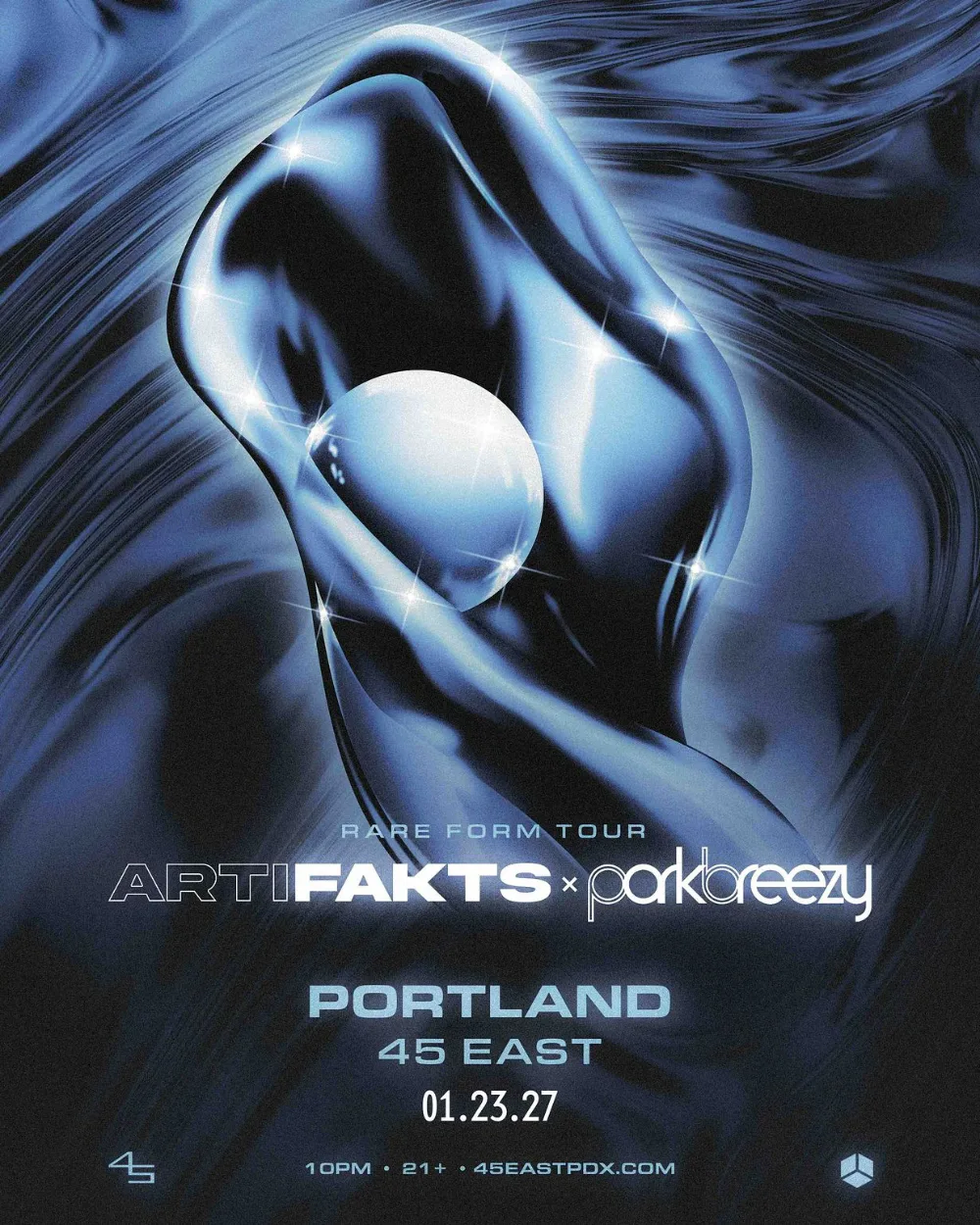 Artifakts, parkbreezy — event flyer