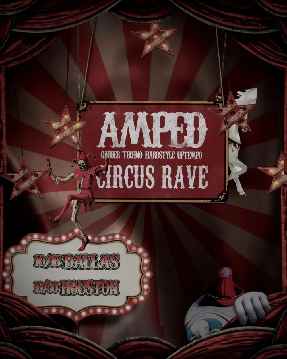 AMPED HALLOWEEN | CIRCUS RAVE — event flyer
