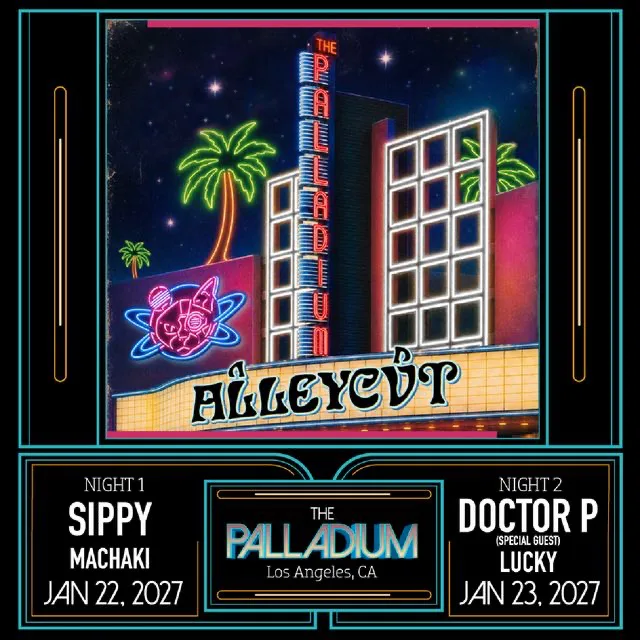 ALLEYCVT, Doctor P, Lucky (FL) — event flyer