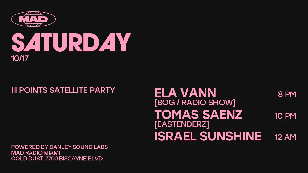 III Points Satellite Party:Tomas Saenz,Israel Sunshine