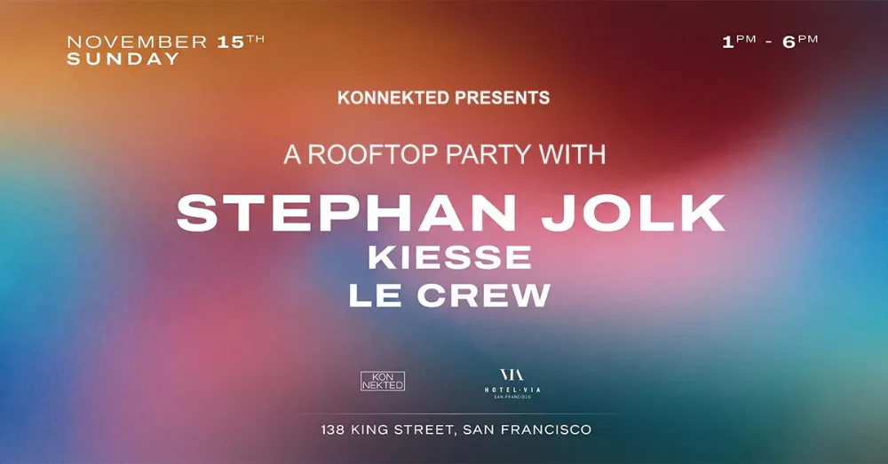 A rooftop party: Stephan Jolk flyer