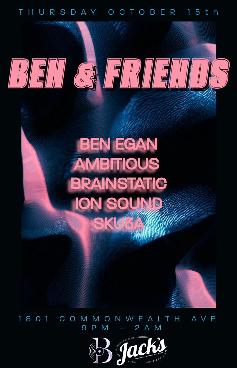Ben & Friends — event flyer