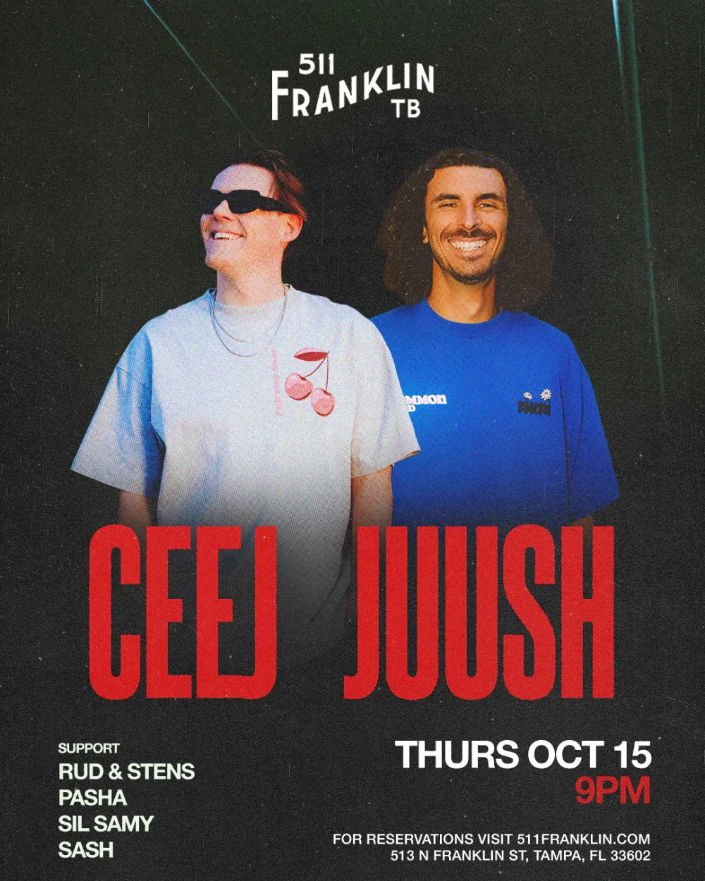CEEJ, JUSH, Juush — event flyer