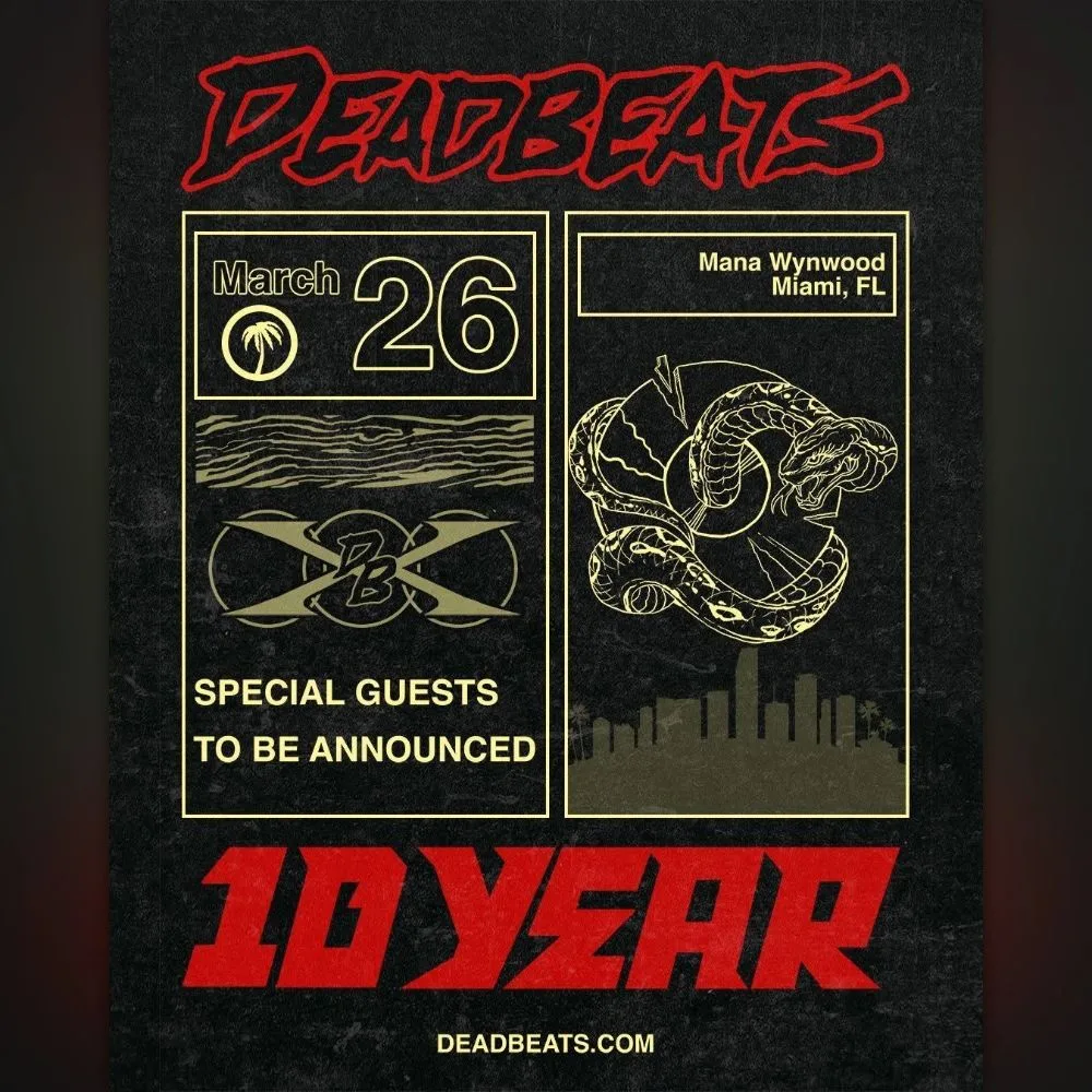 Deadbeats - 10 Year Anniversary, Zeds Dead – Miami – Mar 26 | Edmtrain
